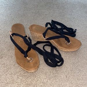 Chula Ankle Wrap Wedge Sandal